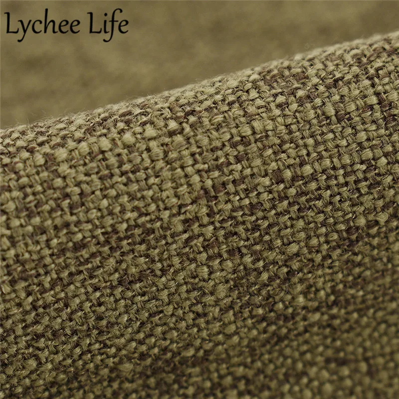 Lychee Life одноцветная хлопковая льняная ткань 50x145 см смешанная сделай сам ручная