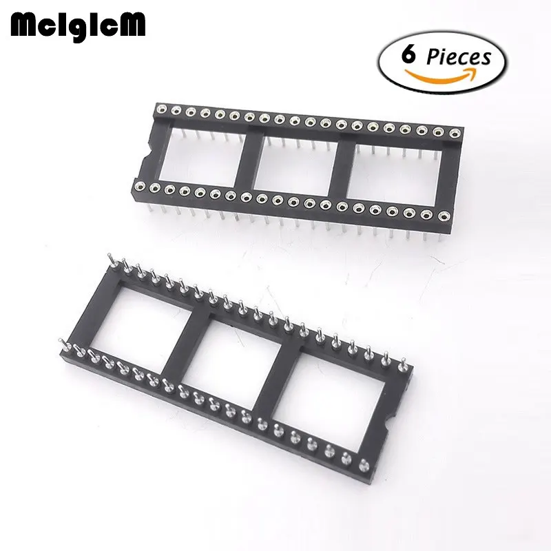 MCIGICM 6pcs Round Hole 40 Pins 2.54MM DIP IC Sockets Adaptor Solder Type IC Connector
MCIGICM 6pcs Round Hole 40 Pins 2.54MM DIP IC Sockets Adaptor Solder Type IC Connector