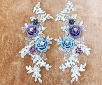 handmade white 3D flowers lace embroidery patch applique wedding dress bordados DIY Performance clothing
handmade white 3D flowers lace embroidery patch applique wedding dress bordados DIY Performance clothing
