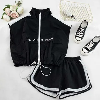 Women Casual Two Piece Sets Letter Print Patchwork Top Sporting Wide Leg Pants Suits Outfits
Women Casual Two Piece Sets Letter Print Patchwork Top Sporting Wide Leg Pants Suits Outfits