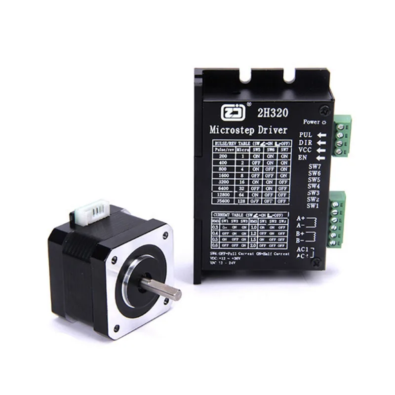 4218HB1 + 2H320 drive stepper motor kit with matching motor drive 128 subdivision
4218HB1 + 2H320 drive stepper motor kit with matching motor drive 128 subdivision