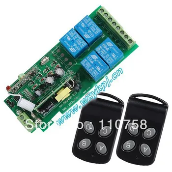 85v~250V 110V 220V 230V 4CH RF Wireless Remote Control Relay Switch Security System Garage Doors, Rolling Gate Electric Doors
85v~250V 110V 220V 230V 4CH RF Wireless Remote Control Relay Switch Security System Garage Doors, Rolling Gate Electric Doors