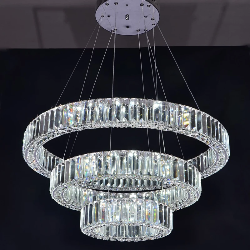 3 RINGS Luxury K9 Crystal Chandelier For Living Room New Modern Led Crystal Home Light Lustres De Cristall AC110-240V
3 RINGS Luxury K9 Crystal Chandelier For Living Room New Modern Led Crystal Home Light Lustres De Cristall AC110-240V