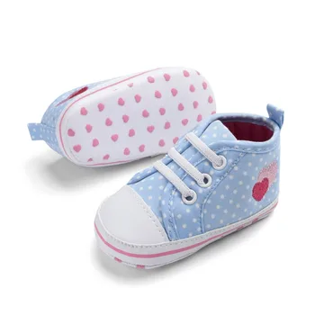 Heart-Shaped Embroidered Cotton Fabric New Baby Girls Elastic Band Shoes With Elastic Band Polka Dot Printing Baby Walking Shoes
Heart-Shaped Embroidered Cotton Fabric New Baby Girls Elastic Band Shoes With Elastic Band Polka Dot Printing Baby Walking Shoes
