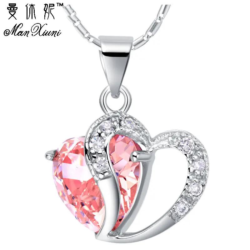 MANXIUNI Heart Necklace Women 925 Sterling Silver Necklaces for Women 2017 Crystal Pendant Purple Pink Blue Jewelry
MANXIUNI Heart Necklace Women 925 Sterling Silver Necklaces for Women 2017 Crystal Pendant Purple Pink Blue Jewelry