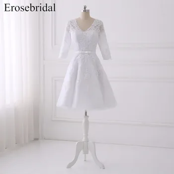 2019 Short Knee Length Wedding Dresses Erosebridal A Line Beach Wedding Dress Button Back Elegant Long Sleeve Vestido De Noiva
2019 Short Knee Length Wedding Dresses Erosebridal A Line Beach Wedding Dress Button Back Elegant Long Sleeve Vestido De Noiva