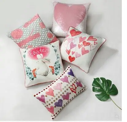 pink rabbit heart printed cushion cover velvet pillowcase sofa pillow covers for lumbar pillow case
pink rabbit heart printed cushion cover velvet pillowcase sofa pillow covers for lumbar pillow case