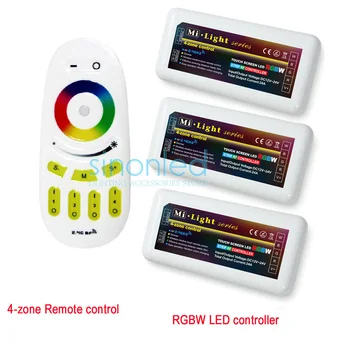 Remote +3x RGBW LED Controller group control 2.4G 4-Zone Wireless RF Touch remote RGBW 5050 3528 Led Strip Light
Remote +3x RGBW LED Controller group control 2.4G 4-Zone Wireless RF Touch remote RGBW 5050 3528 Led Strip Light