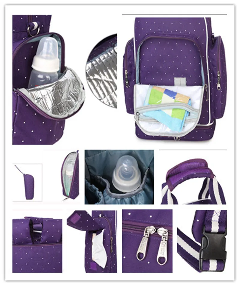 Multi-function High-Capacity Three-use Mummy Bag Fashion Mother and Baby Outdoor Travel Bag Produce Diaper Backpack Factory12