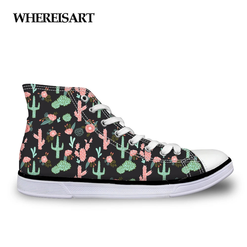 WHEREISART Cactus Flowers Brand Designer Women's Sneakers Flats Vulcanize Shoes Woman Casual High-top Classic Ladies Zapatos
WHEREISART Cactus Flowers Brand Designer Women's Sneakers Flats Vulcanize Shoes Woman Casual High-top Classic Ladies Zapatos