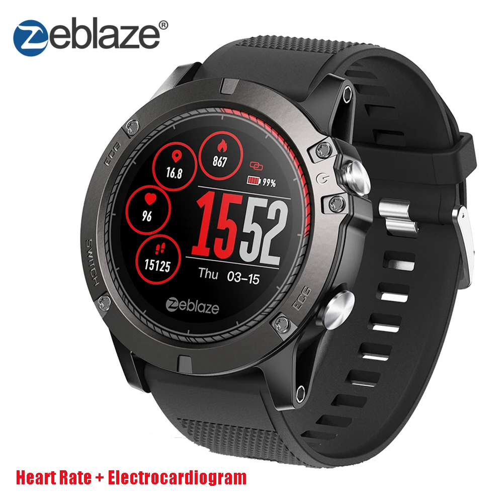Zeblaze Vibe 3 ECG Smart Watch IP67 SMS Calls Reminder Electrocardiogram Pedometer Sleep Monitor Multi-sport Mode 3D Interface.
Zeblaze Vibe 3 ECG Smart Watch IP67 SMS Calls Reminder Electrocardiogram Pedometer Sleep Monitor Multi-sport Mode 3D Interface.