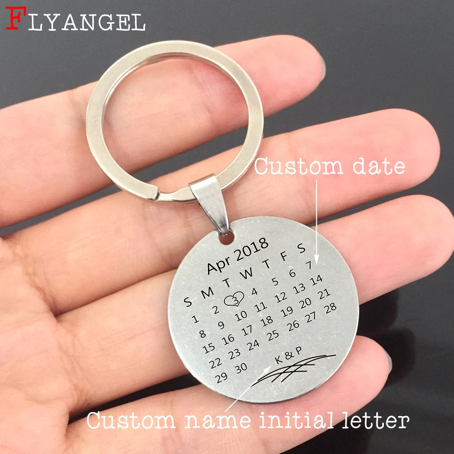 Customized Personalized Date Calendar Keychain Highlighted with Heart Keyring, Custom Initial Name For Couples Valentine Gifts
Customized Personalized Date Calendar Keychain Highlighted with Heart Keyring, Custom Initial Name For Couples Valentine Gifts