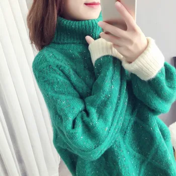 2019 new turtleneck thicken women sweaters and pullovers loose warm lady elegant solid lazy style pulls outwear coat tops
2019 new turtleneck thicken women sweaters and pullovers loose warm lady elegant solid lazy style pulls outwear coat tops