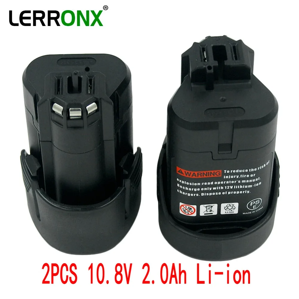 LERRONX 2PCS 10.8V 2000mAh Lithiium Rechargeable battery replace for Bosch Cordless Drill batery BAT411 BAT411A BAT412A BAT413A
LERRONX 2PCS 10.8V 2000mAh Lithiium Rechargeable battery replace for Bosch Cordless Drill batery BAT411 BAT411A BAT412A BAT413A