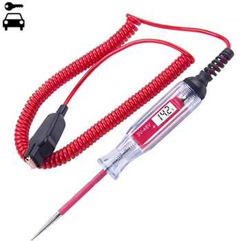 3-48V Car Truck Digital LCD Circuit Tester with 11ft Wire Car Circuit Line Test Pen Voltage Meter & Lamp Probe Diagnostic Tool
3-48V Car Truck Digital LCD Circuit Tester with 11ft Wire Car Circuit Line Test Pen Voltage Meter & Lamp Probe Diagnostic Tool