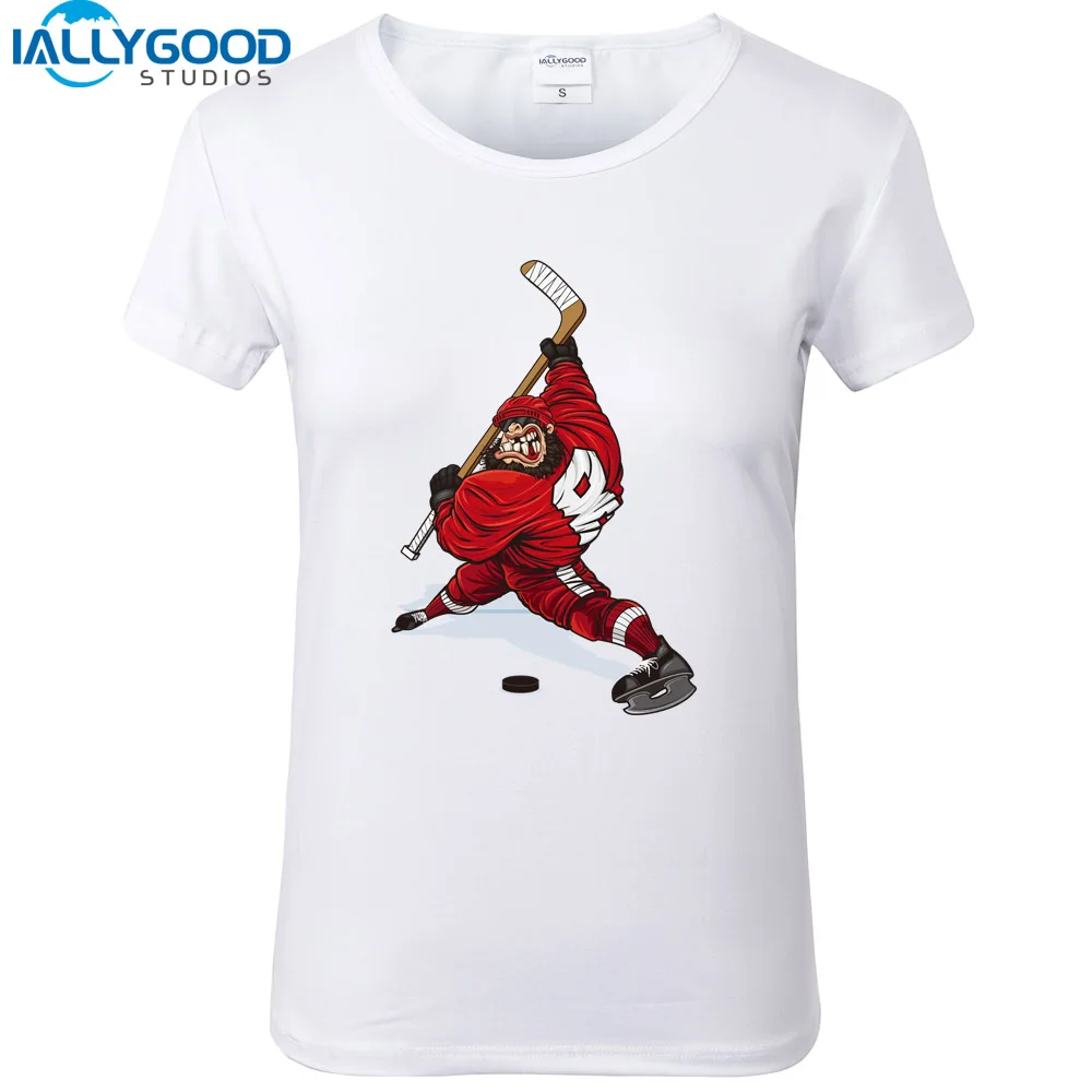 New Summer Fashion Funny Ice Hockeyer Women T-Shirts Short Sleeve Printed Tees Shirts Soft Cotton White Tops S1298
New Summer Fashion Funny Ice Hockeyer Women T-Shirts Short Sleeve Printed Tees Shirts Soft Cotton White Tops S1298