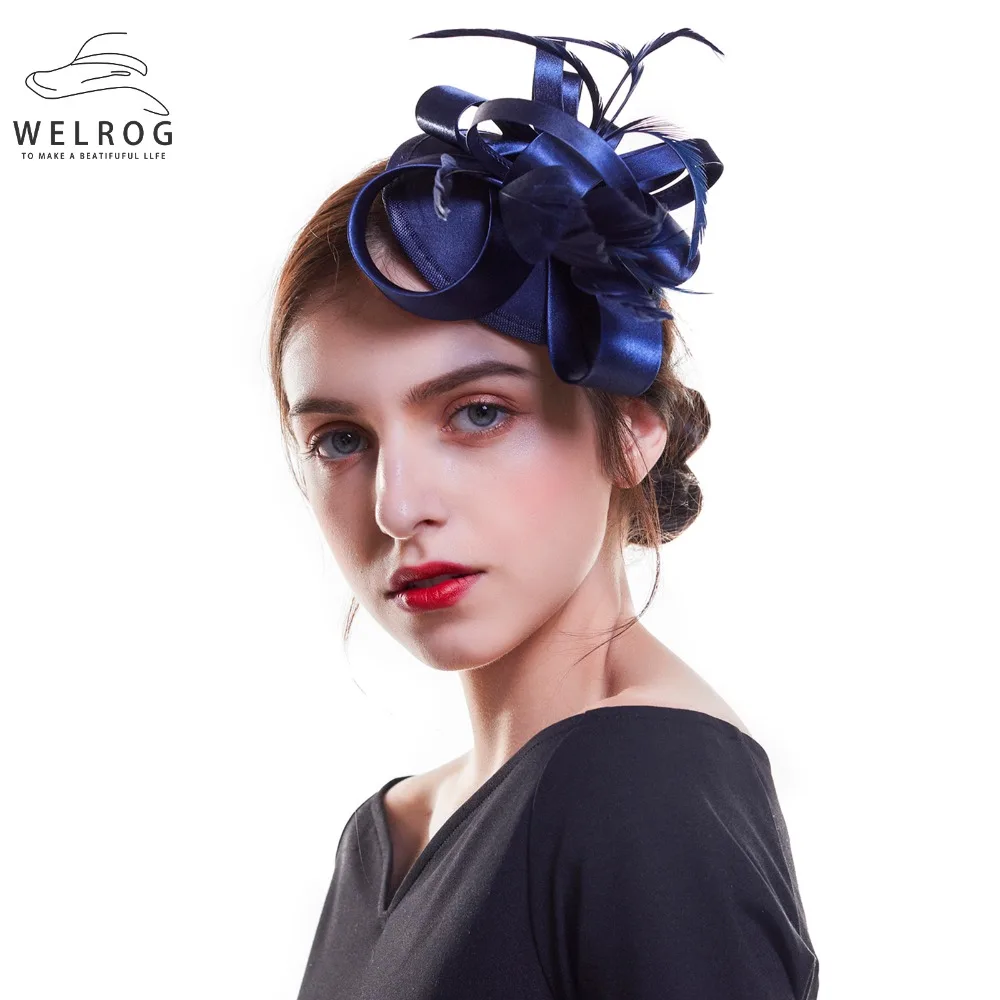 WELROG 2019 NEW Fashion Women Fascinator Hats Mesh Wedding Women Fascinator Penny Hat Net Ribbons And Feathers Party Fedoras
WELROG 2019 NEW Fashion Women Fascinator Hats Mesh Wedding Women Fascinator Penny Hat Net Ribbons And Feathers Party Fedoras