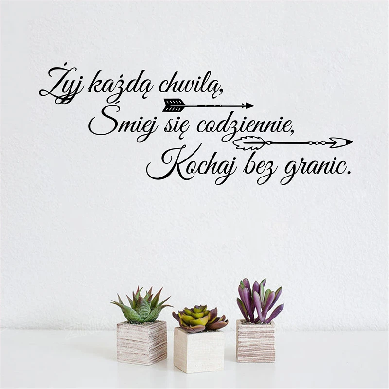 Фото Польская семейная жизнь цитаты Виниловые Настенные стикеры - купить