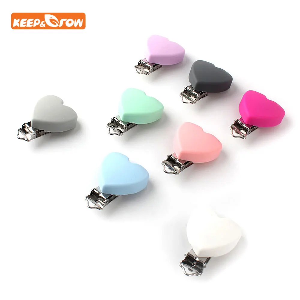 Keep&grow 50Pcs Heart Shape Pacifier Clips Food Grade Silicone Holder DIY Baby Teether Pacifier Chain Accessories Nipple Clasps
Keep&grow 50Pcs Heart Shape Pacifier Clips Food Grade Silicone Holder DIY Baby Teether Pacifier Chain Accessories Nipple Clasps