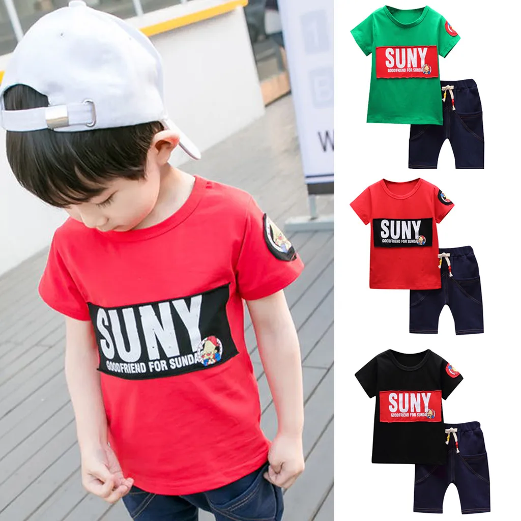 Perimedes Baby Boys Summer Clothes Outfits Sets Toddler Kids Baby Boys Letter Print T Shirt Jeans Shorts 2PC Outfits Sets
Perimedes Baby Boys Summer Clothes Outfits Sets Toddler Kids Baby Boys Letter Print T Shirt Jeans Shorts 2PC Outfits Sets