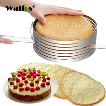 WALFOS New Retractable Stainless Steel Cake Design Circle Mousse Ring Baking Tool Cake Mold Mould Cake Pan Adjustable Cake Tools
WALFOS New Retractable Stainless Steel Cake Design Circle Mousse Ring Baking Tool Cake Mold Mould Cake Pan Adjustable Cake Tools