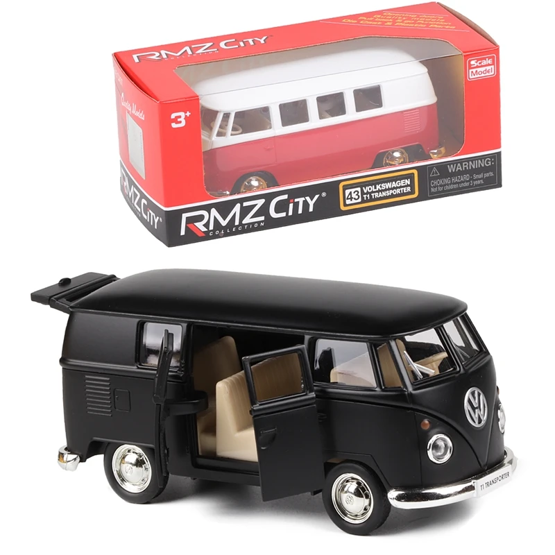 ant store Volkswagen T1 Bus Retro Bus Matte Paint Simulation Metal Car Model Toy Back Toy Car Toys For Boys Vw T1