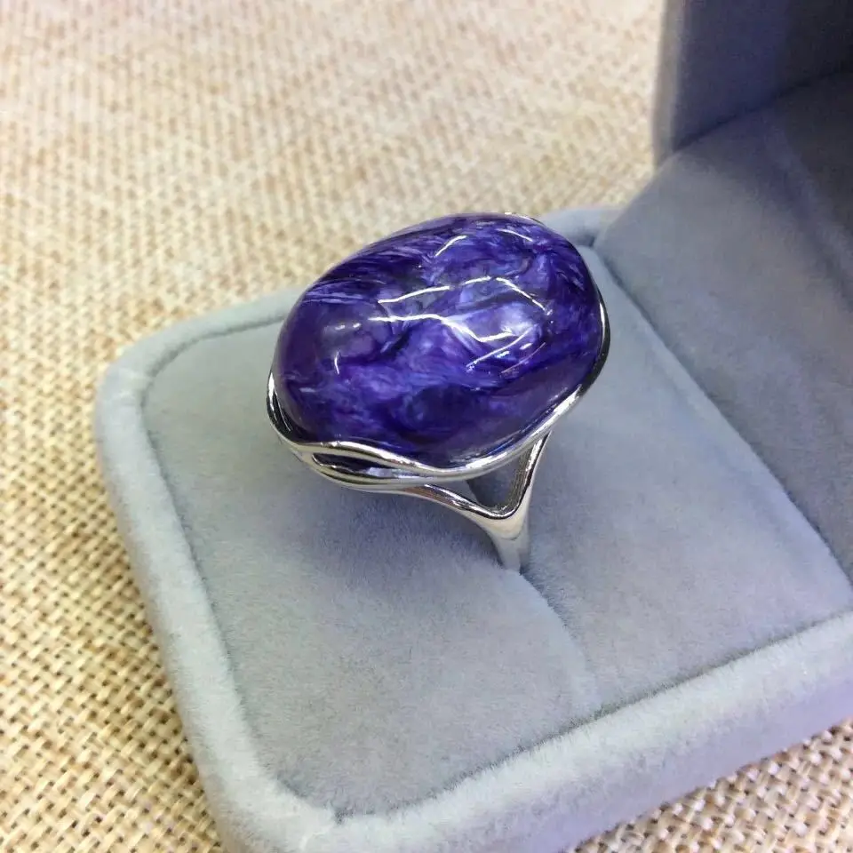 Retro Thai Silver S925 Sterling Silver Inlaid Natural Charoite Simple Pattern Open Ended Women Ring
Retro Thai Silver S925 Sterling Silver Inlaid Natural Charoite Simple Pattern Open Ended Women Ring