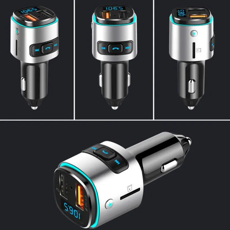 QC3.0 Fast charger Wireless Bluetooth FM Transmitter Modulator Car Radio Adapter MP3 Player Dual USB With Ambient Light
QC3.0 Fast charger Wireless Bluetooth FM Transmitter Modulator Car Radio Adapter MP3 Player Dual USB With Ambient Light