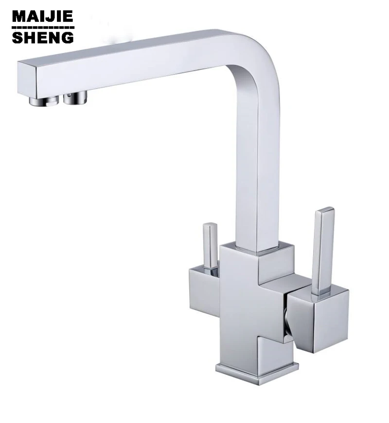 Faucets 3 In1 Kitchen Faucet Three Way Tap for Water Filter 2017Square kitchen faucet with double-functions Torneira Cozinha
Faucets 3 In1 Kitchen Faucet Three Way Tap for Water Filter 2017Square kitchen faucet with double-functions Torneira Cozinha