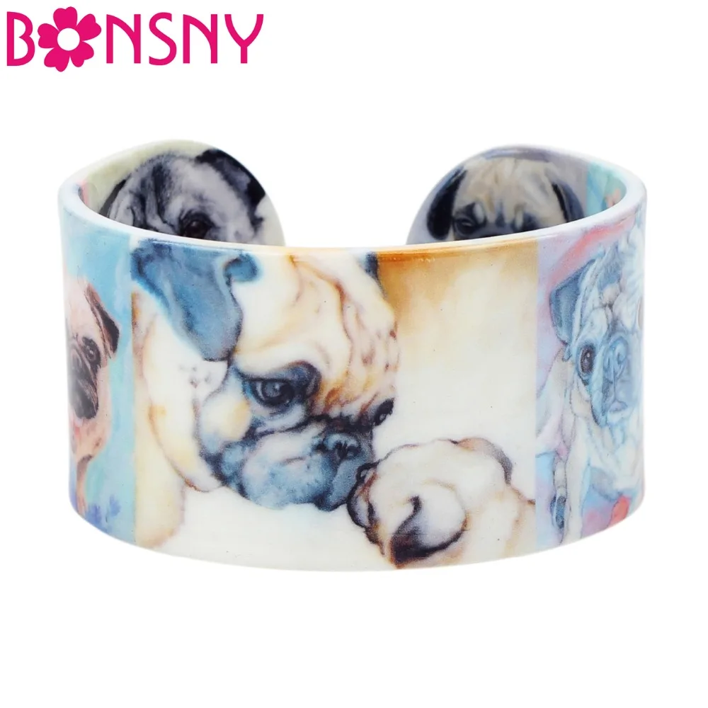 Bonsny Plastic Cartoon Bulldog Pug Dog Bangles Bracelets Indian Craft Fashion Jewelry For Women Girl Animal Charms Wholesale
Bonsny Plastic Cartoon Bulldog Pug Dog Bangles Bracelets Indian Craft Fashion Jewelry For Women Girl Animal Charms Wholesale