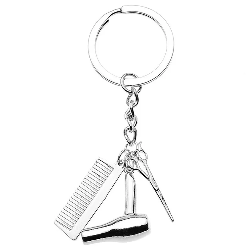Cosmetologist Hair Dresser Silver Keychain Hair Dryer Scissor Comb Pendant Key Ring Hair Stylist Jewelry Hairdresser Gift
Cosmetologist Hair Dresser Silver Keychain Hair Dryer Scissor Comb Pendant Key Ring Hair Stylist Jewelry Hairdresser Gift