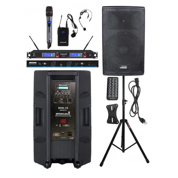 STARAUDIO 15" PA 4000W Powered DJ Speaker Active PA Audio Stage Speaker Stand 2 Channel UHF Wireless Handheld Headset Mic SHD-15
STARAUDIO 15" PA 4000W Powered DJ Speaker Active PA Audio Stage Speaker Stand 2 Channel UHF Wireless Handheld Headset Mic SHD-15