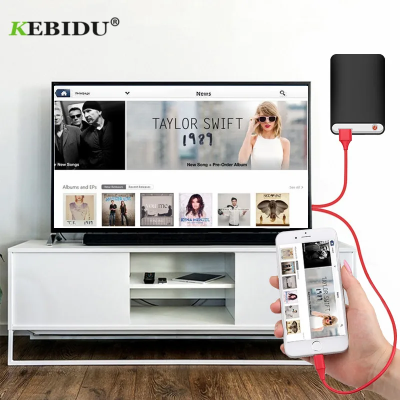 Kebidu 1PC 2M USB 8 Pin to HDMI HDTV AV Cable Adapter for iPhone 7 7 Plus 6S 6 Plus 5S 5 Charging Adapter Cable
Kebidu 1PC 2M USB 8 Pin to HDMI HDTV AV Cable Adapter for iPhone 7 7 Plus 6S 6 Plus 5S 5 Charging Adapter Cable