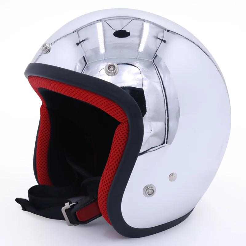 Mirror Silver Chrome Vespa Open Face Motorcycle Motorbike Helmet Retro Moto Helmets Casque Casco Capacete Motoqueiro DOT
Mirror Silver Chrome Vespa Open Face Motorcycle Motorbike Helmet Retro Moto Helmets Casque Casco Capacete Motoqueiro DOT