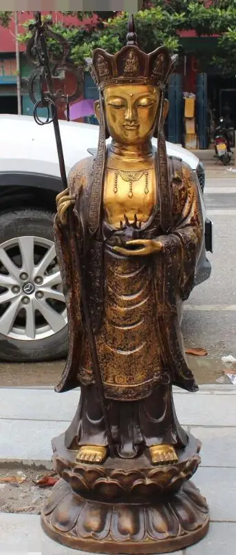 S6963 41" Chinese Bronze Gilt Tang Seng San Zang Ksitigarbha Bodhisattva Buddha Statue D0318
S6963 41" Chinese Bronze Gilt Tang Seng San Zang Ksitigarbha Bodhisattva Buddha Statue D0318