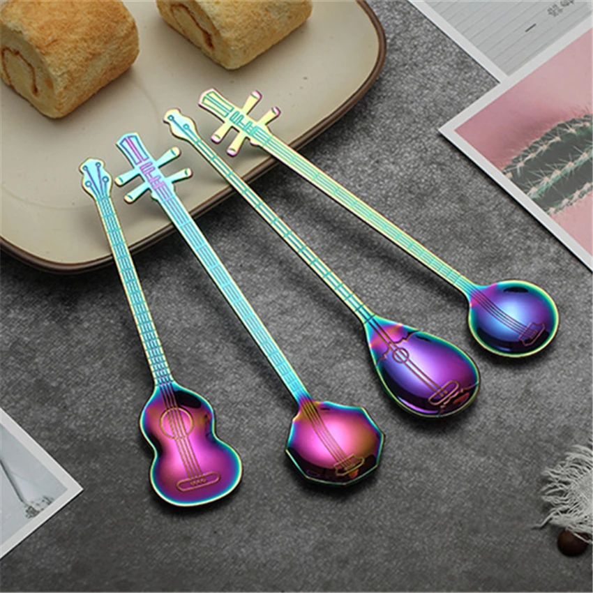 Musical Instruments Guitar Coffee Spoon Set Stainless Steel Dessert Tea Spoon Coffee Accessories Flatware Drinking Tools
Musical Instruments Guitar Coffee Spoon Set Stainless Steel Dessert Tea Spoon Coffee Accessories Flatware Drinking Tools