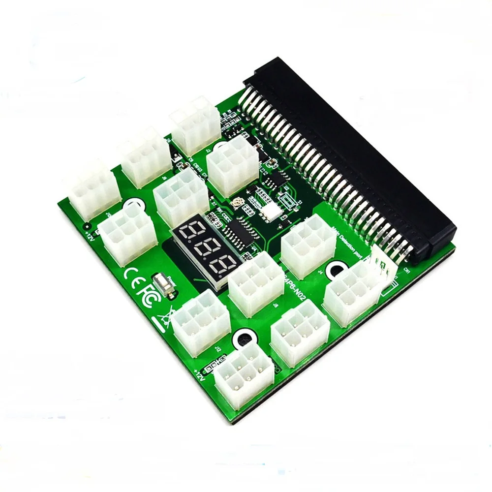 PSU/GPU Power Adapter Breakout Board 12V Ethereum ETH ZEC Devices Mining Power Supply 12pcs 18AWG PCI-E 6Pin To 6+2Pin Cables
PSU/GPU Power Adapter Breakout Board 12V Ethereum ETH ZEC Devices Mining Power Supply 12pcs 18AWG PCI-E 6Pin To 6+2Pin Cables