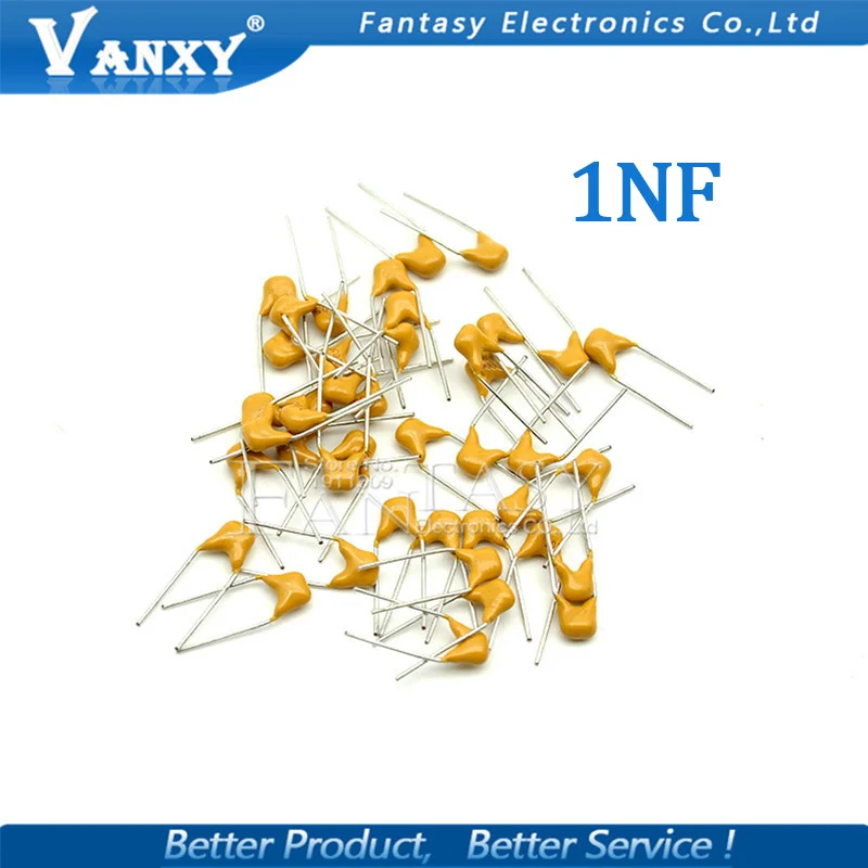 Multilayer ceramic capacitor X7R 1nF 102 50V 2.54mm B102K 10/% 1000pcs