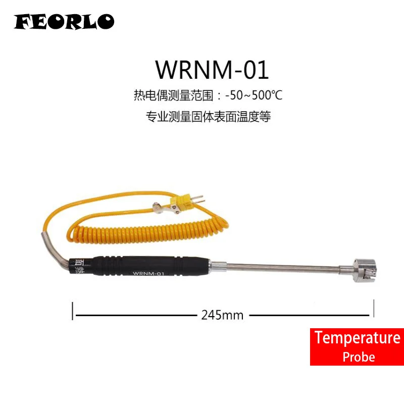 FEORLO WRNM-01 02 K-type Temperature thermocouple needle liquid range -50-500C Probe
FEORLO WRNM-01 02 K-type Temperature thermocouple needle liquid range -50-500C Probe
