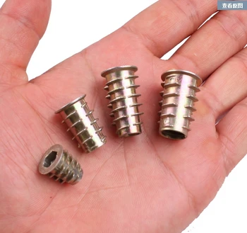 M5 x8 10 13mm Alloy Furniture Hex Drive Head Nut Wood Insert pre embedded Insert nut,fastener wood plate bolt chair bed cupboard
M5 x8 10 13mm Alloy Furniture Hex Drive Head Nut Wood Insert pre embedded Insert nut,fastener wood plate bolt chair bed cupboard