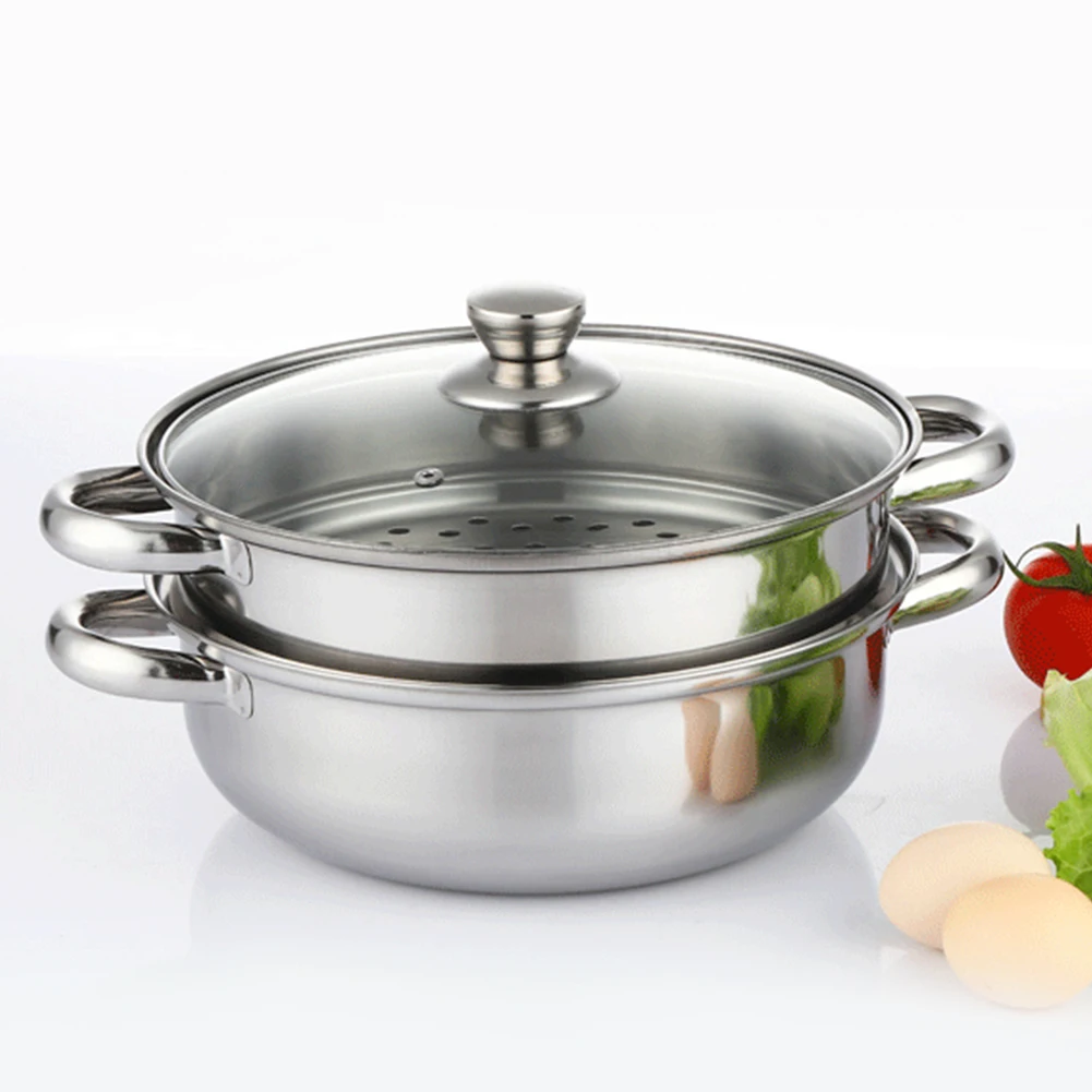 Multifunctional Stainless Steel Pot Cooking Tool Soup Pot Double Layer with Steamer Portable Kitchen Tool Non-fried Pan Cookware
Multifunctional Stainless Steel Pot Cooking Tool Soup Pot Double Layer with Steamer Portable Kitchen Tool Non-fried Pan Cookware