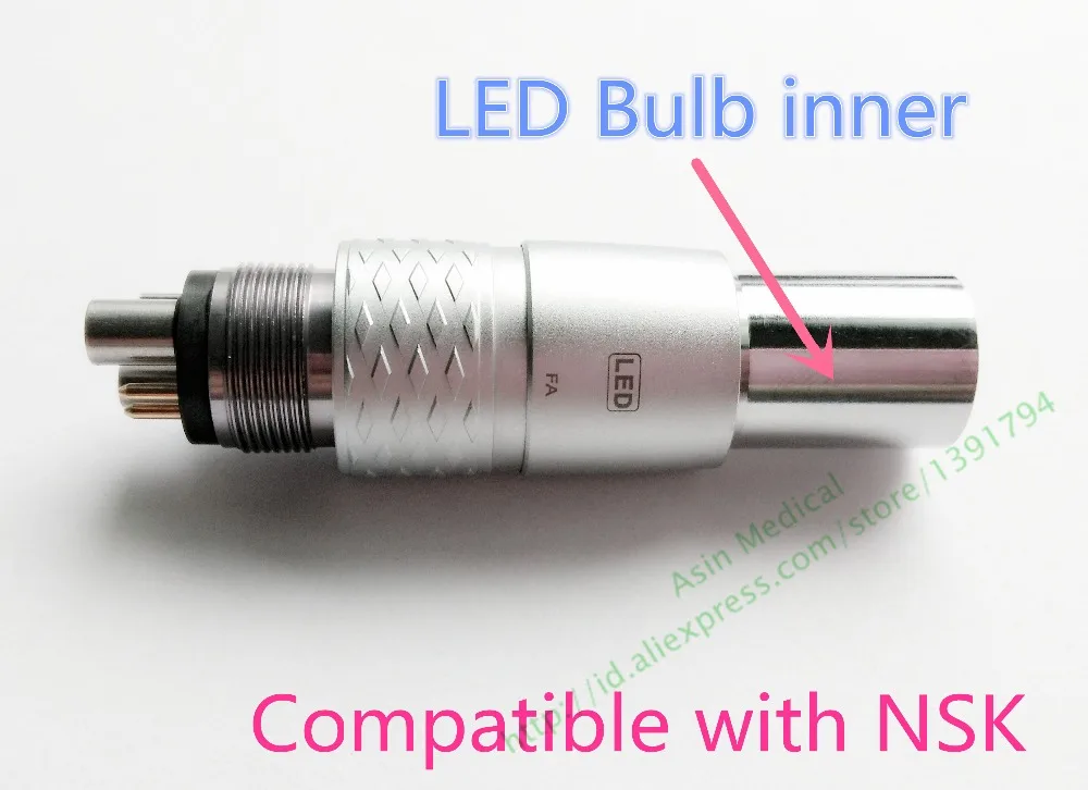Dental NSK Ti-MAX handpiece 6-Pin Fiber Optic LED COUPLING Coupler ,NSK fiber optic adaptor 6 holes
Dental NSK Ti-MAX handpiece 6-Pin Fiber Optic LED COUPLING Coupler ,NSK fiber optic adaptor 6 holes
