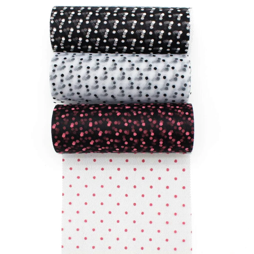 New 6 '15cm colored polka dot tulle roll lace ribbon 10 yards DIY handmade material pompadour dress bow wedding New Year
New 6 '15cm colored polka dot tulle roll lace ribbon 10 yards DIY handmade material pompadour dress bow wedding New Year