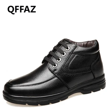 QFFAZ Men Casual Shoes PU Leather Men Warm Winter Shoes With Fur Soft Ankle Boots Lace Up Man Snow Boots Big Size 38-46
QFFAZ Men Casual Shoes PU Leather Men Warm Winter Shoes With Fur Soft Ankle Boots Lace Up Man Snow Boots Big Size 38-46