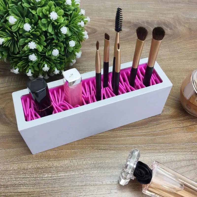 Silicone Makeup Brush Organizer Lipstick Cosmetic Storage Box Holder Make Up Tool home office storage desk organiser
Silicone Makeup Brush Organizer Lipstick Cosmetic Storage Box Holder Make Up Tool home office storage desk organiser