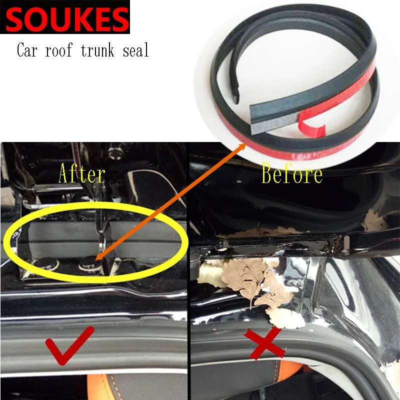 

1.5M Rubber Car Sticker Trunk Bumper Sound Sealing Strip For Audi A3 A4 B8 B6 A6 C6 A5 B7 Q5 C5 8P Q7 TT C7 8V A1 Q3 S3 A7 B9 a8