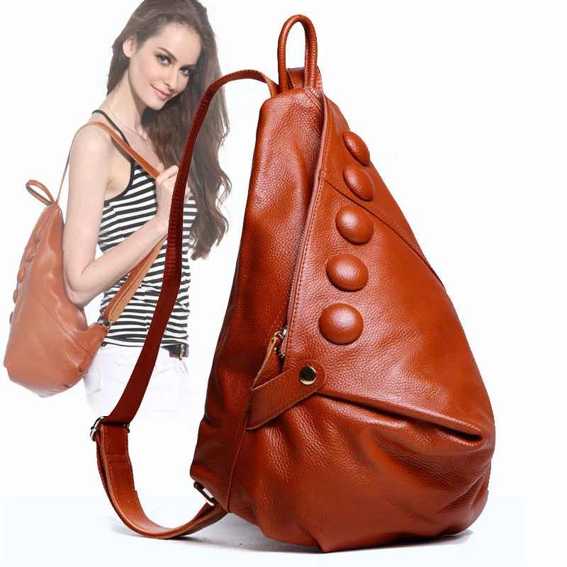 European and American Style Women Genuine Leather Backpacks Casual Travel Women School Bag Large Capacity Backpack
European and American Style Women Genuine Leather Backpacks Casual Travel Women School Bag Large Capacity Backpack