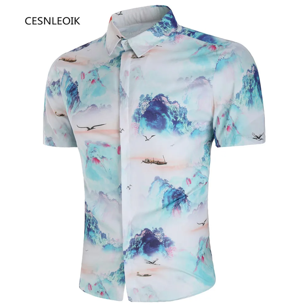 Shirt Men Clothing Short Sleeve Mens Dress Shirts Camisa Masculina Summer Hawaii Casual Male Flower Print Shirt XXL
Shirt Men Clothing Short Sleeve Mens Dress Shirts Camisa Masculina Summer Hawaii Casual Male Flower Print Shirt XXL