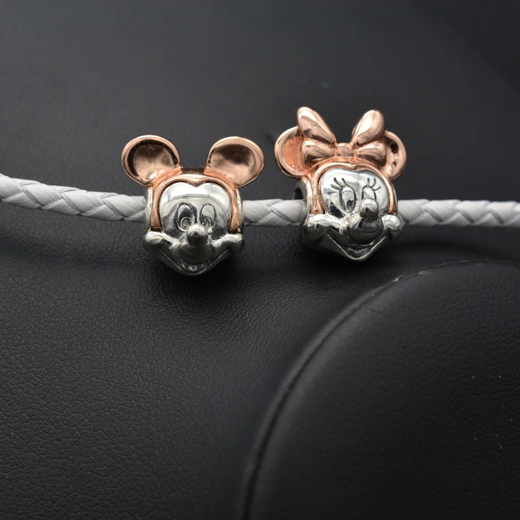 925 Sterling silver Rose Gold two colors Minnie Mickey Charms bracelet bangle Accessories for women DIY jewelry Dropshipping
925 Sterling silver Rose Gold two colors Minnie Mickey Charms bracelet bangle Accessories for women DIY jewelry Dropshipping