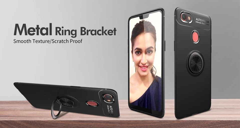 WHaY Ring Holder Case For OPPO F7 Coque Soft Silicone Luxury Stand Magnetic Phone Case For OPPO F9 F7 F5 Cover F 7 Capa Shell (11)